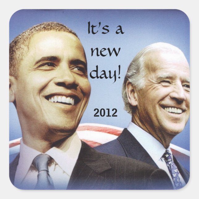 BARACK OBAMA, NEW DAY stickers (Front)
