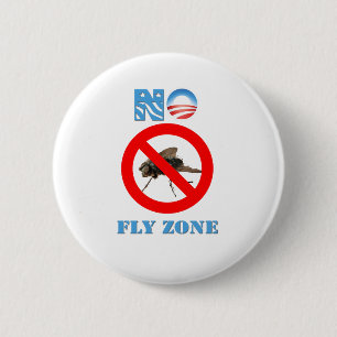 Barack Obama No Fly Zone 6 Cm Round Badge