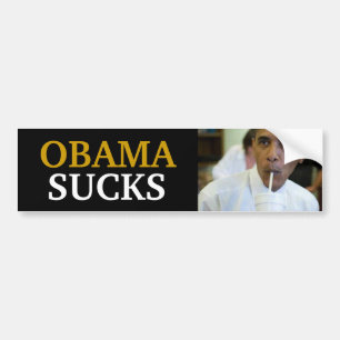BARACK OBAMA - OBAMA SUCKS BUMPER STICKER