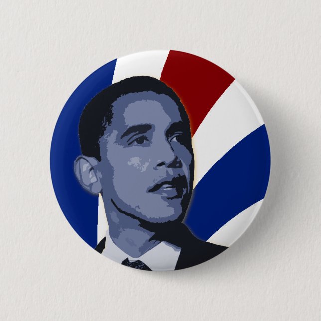 Barack Obama Patriotic Button (Front)