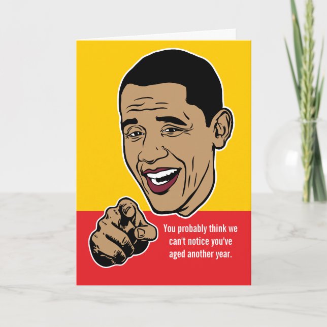 Barack Obama Personalised Card (Front)