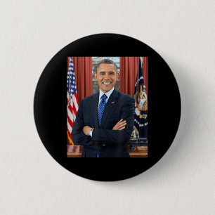 Barack Obama Photo 44th President Potus Patriotic  6 Cm Round Badge