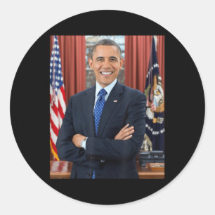 Barack Obama Photo 44th President Potus Patriotic Classic Round Sticker