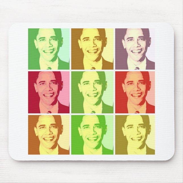 Barack Obama Pop Art Mouse Pad (Front)