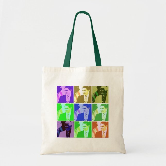 Barack Obama Pop Art Tote Bag (Front)