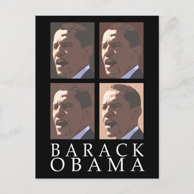 Barack Obama Portrait Postcard (Front)