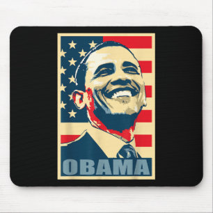 Barack Obama President 44 American Flag Happy Demo Mouse Pad