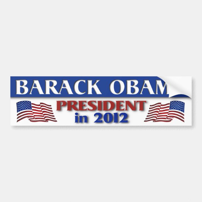 Barack Obama President  in 2012 Bumper Sticker (Front)