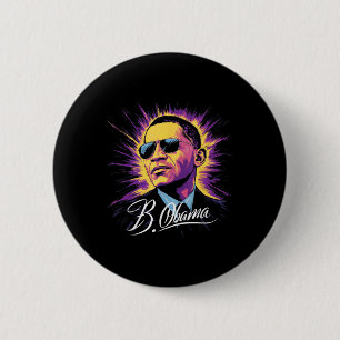 Barack Obama President Portrait Patriotic 6 Cm Round Badge