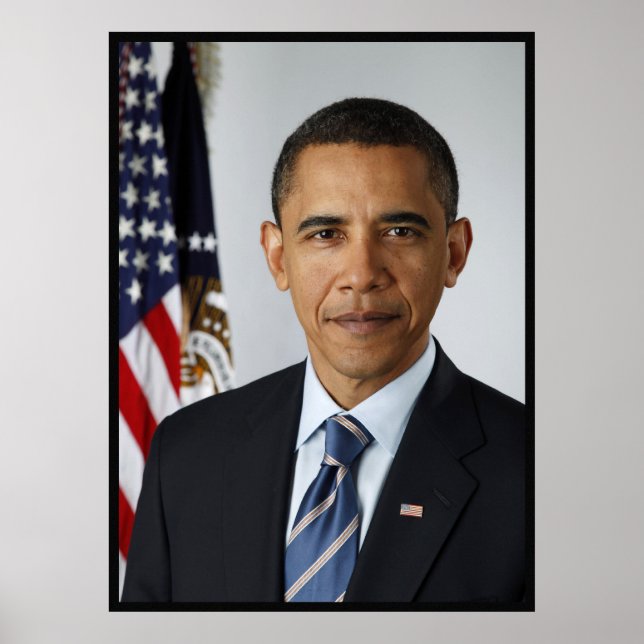 Barack Obama Presidential Portrait Poster (Front)