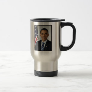 Barack Obama Presidential Portrait Travel Mug