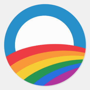 Barack Obama Pride Button - Classic Round Sticker