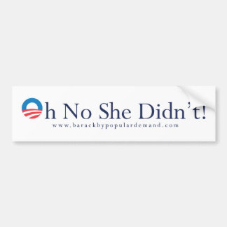 Barack Obama Primary Bumper Sticker