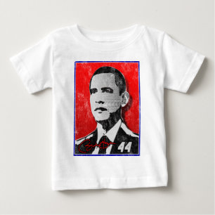 Barack Obama Red Portrait Baby T-Shirt
