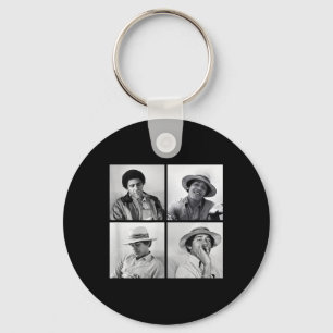 Barack Obama Retro Vintage Young Obama Smoking In Key Ring