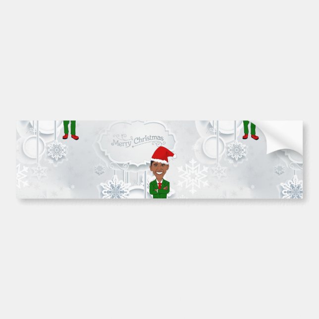 barack obama santa bumper sticker (Front)