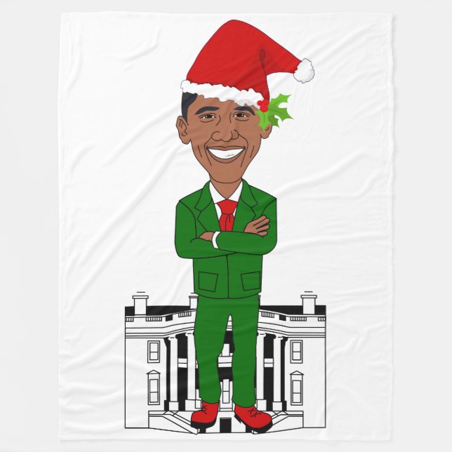 barack obama santa claus blanket (Front)