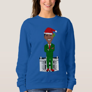 barack obama santa claus sweatshirt