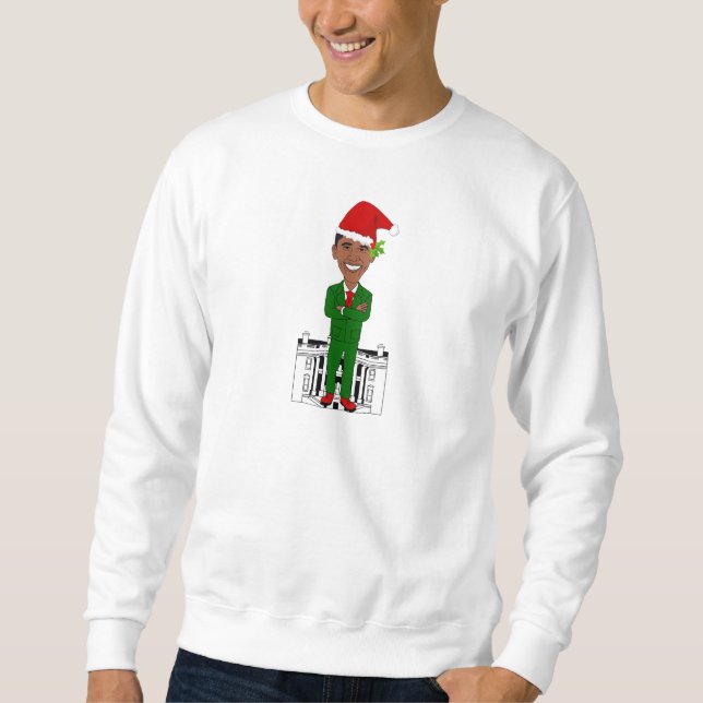 barack obama santa claus sweatshirt (Front)