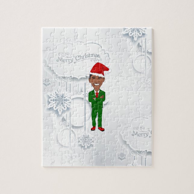 barack obama santa jigsaw puzzle (Vertical)