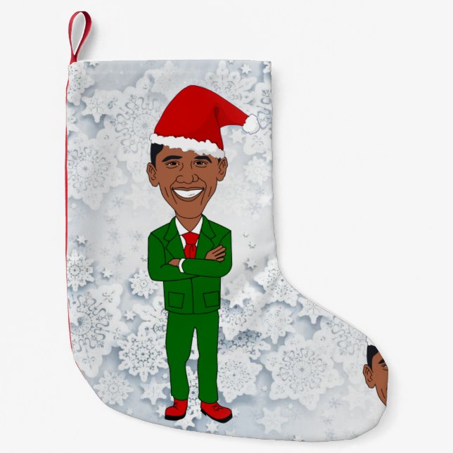 barack obama santas christmas stocking (Front)
