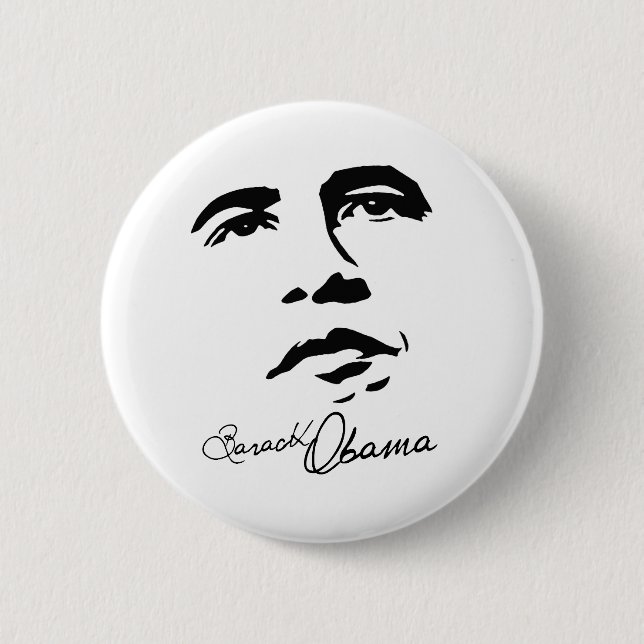 Barack Obama Signature 6 Cm Round Badge (Front)