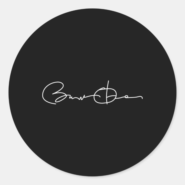 Barack Obama Signature Classic Round Sticker (Front)