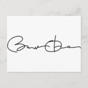 Barack Obama Signature Postcard