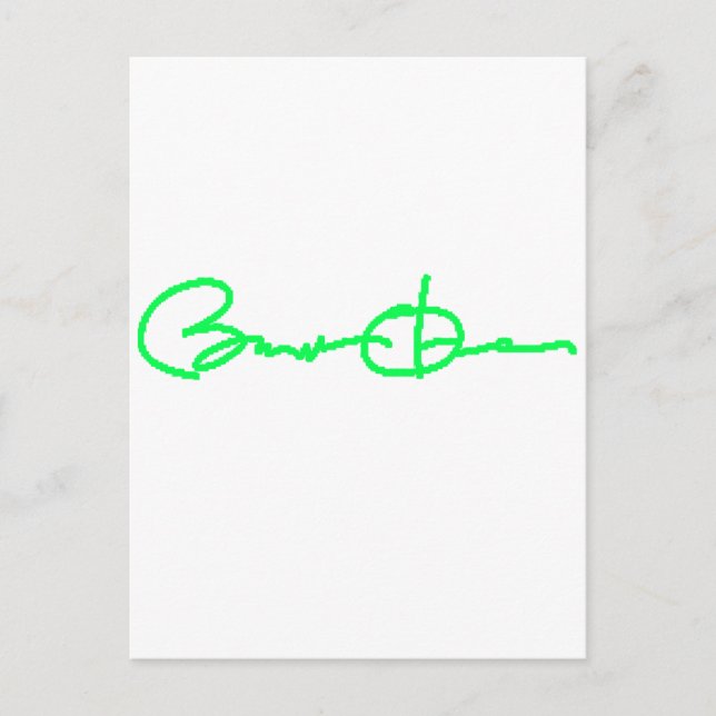 Barack Obama Signature Series (Green) Postcard (Front)