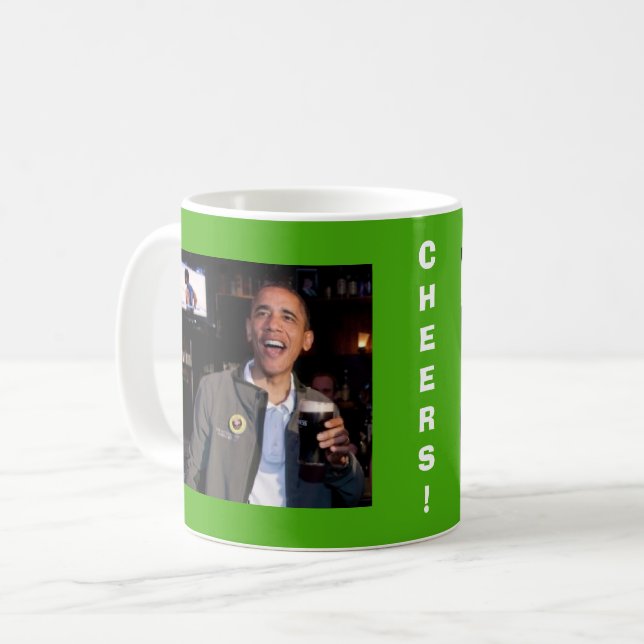 Barack Obama St. Patrick's Day Toast Mug (Front Left)