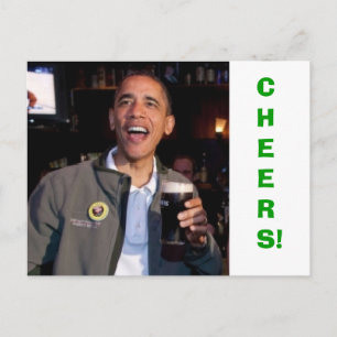 Barack Obama - St. Patrick's Day Toast Postcard
