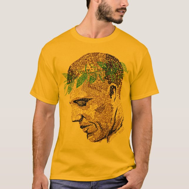 Barack Obama Typographic Portrait Tee (Front)