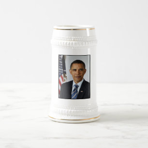 Barack Obama US President White House Portrait Beer Stein