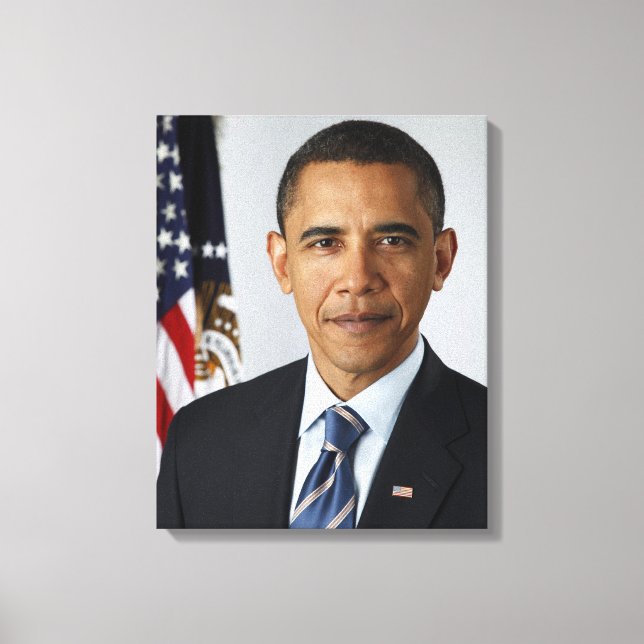 Barack Obama US President White House Portrait  Canvas Print (Front)