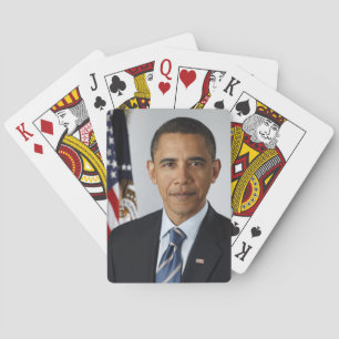 Barack Obama US President White House Portrait  Playing Cards