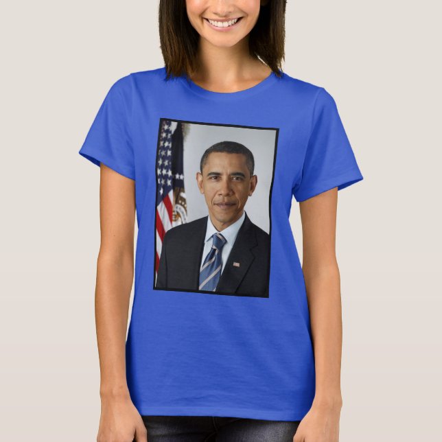 Barack Obama US President White House Portrait  T-Shirt (Front)