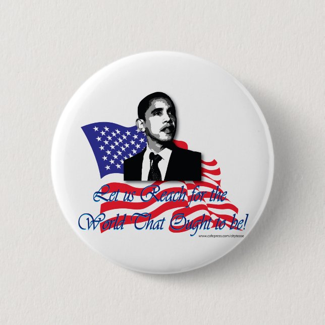 Barack Obama?USA 6 Cm Round Badge (Front)