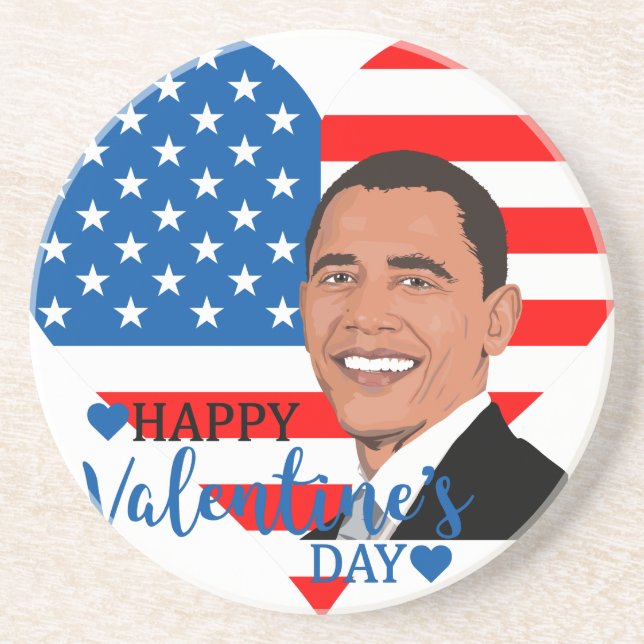 barack obama valentine coaster (Front)