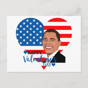 Barack Obama valentine Holiday Postcard