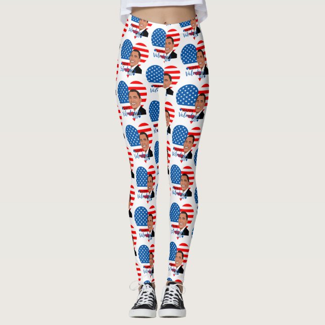 barack obama valentine leggings (Front)
