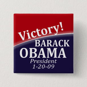 Barack Obama Victory Button
