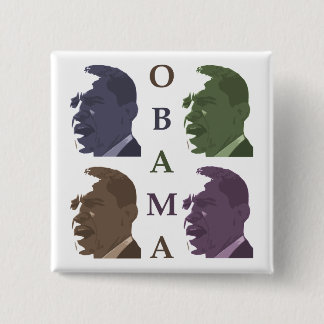 Barack Obama Washed Colour Campaign Button