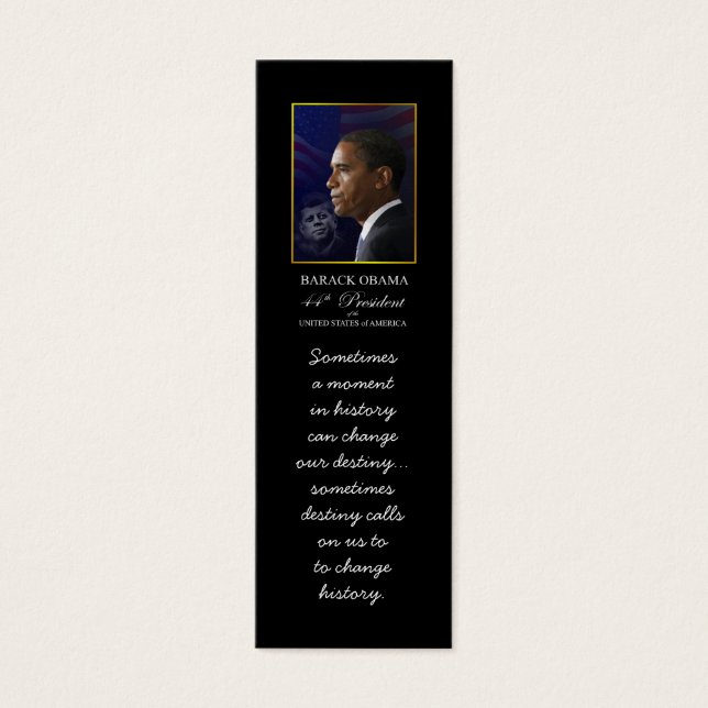 Barack Obama with JFK - Bookmarker (Front)