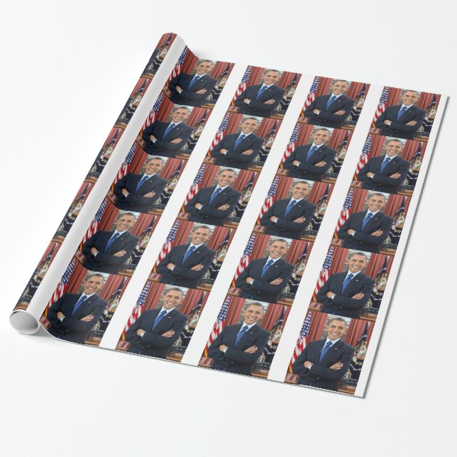 Barack Obama Wrapping Paper (Unrolled)
