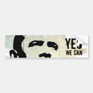 Barack Obama: YES WE CAN concrete wall sticker
