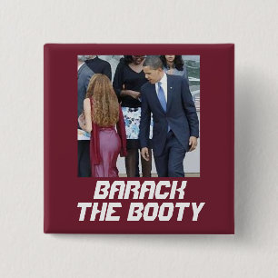 Barack The Booty 15 Cm Square Badge