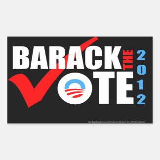 Barack The Vote 2012 Sticker with Vertical Year