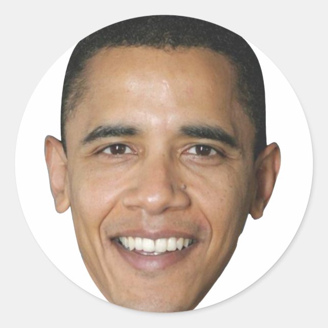 Barack's Face Classic Round Sticker (Front)