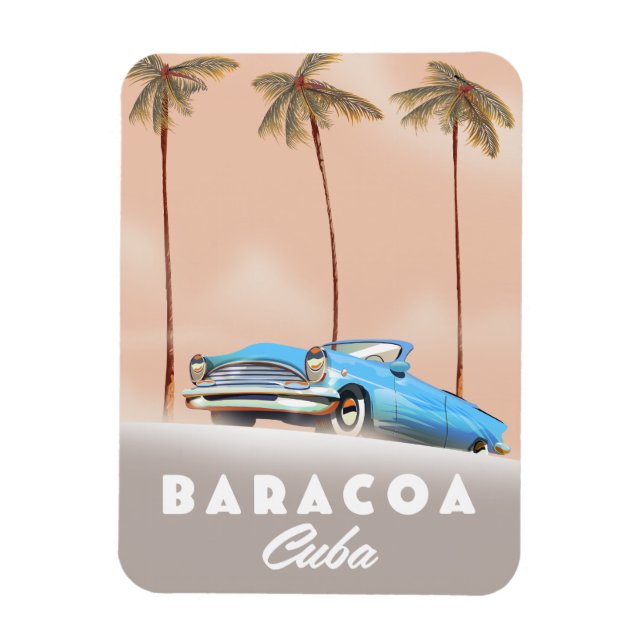 Baracoa Cuba Antique car Magnet (Vertical)