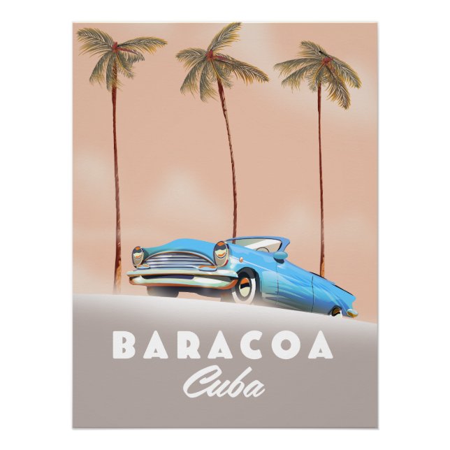 Baracoa Cuba Antique car Poster (Front)